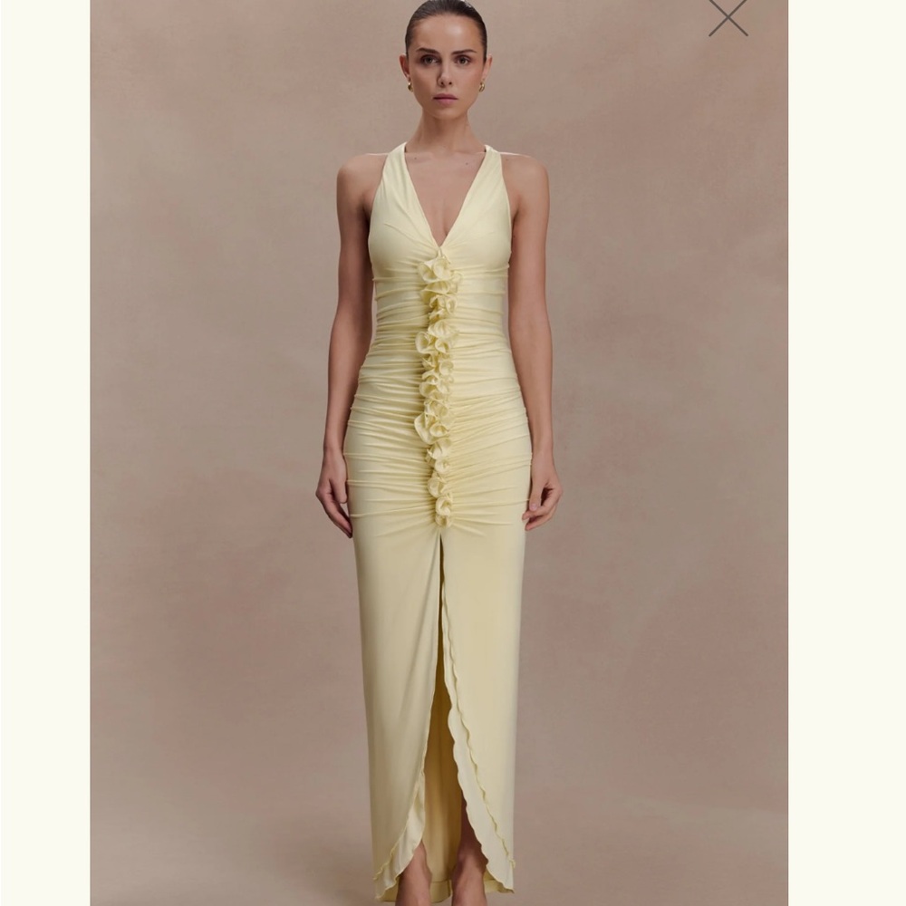 Meshki - Alessandra Dress - Slinky Ruffle Maxi Dress